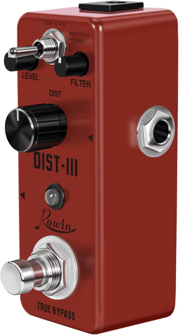 IOppWin LEF-301C Compact RAT-Style Distortion Guitar Pedal - Rowin Rat Dist with Vintage/Turbo Modes, True Bypass, Metal Shell for Beginners - Warm Analog Fuzz with Elastic Particles & Powerful Gain - Image 4